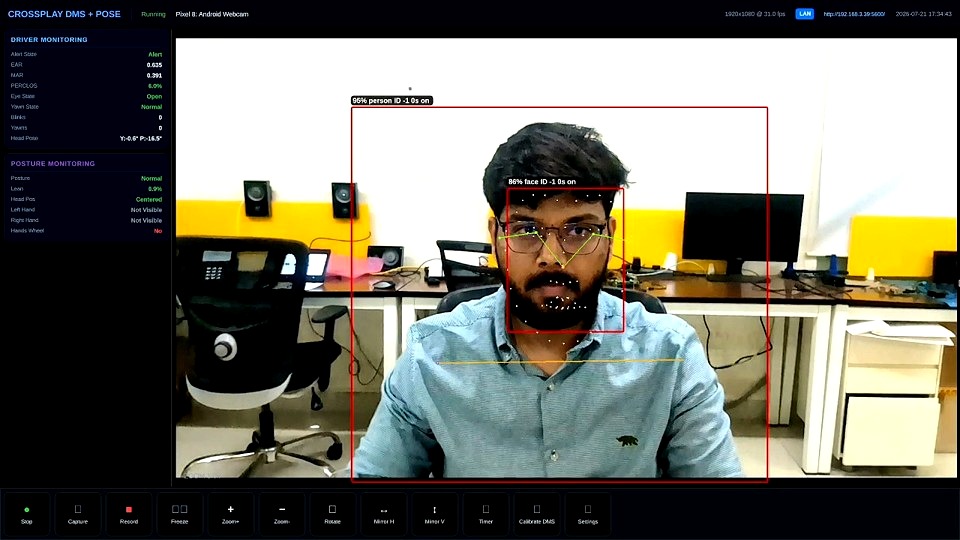 Embedded driver monitoring and edge AI interface